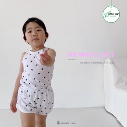 Đồ bộ ba lỗ trẻ em chấm bi ST#06